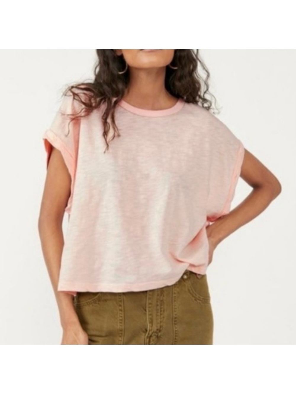 We The Free Free People size Large Cotton Relaxed Fit Breathable
